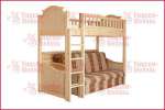 Двухъярусная кровать с диваном Брава
